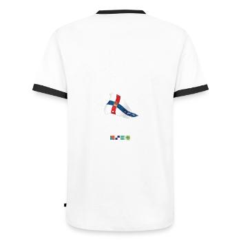 Tasmania yacht sailing club vintage coul - Men's Ringer Shirt - white/black - Back - AI Model Male 178 dark (178cm)