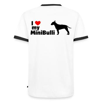 I Love My MiniBulli - T-shirt contrasté Homme - blanc/noir - Dos - AI Model Male 178 dark (178cm)