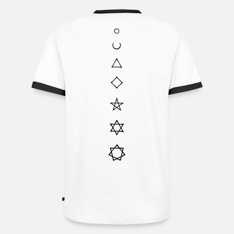 Magic Numbers - Männer Kontrast-T-Shirt - Weiß/Schwarz