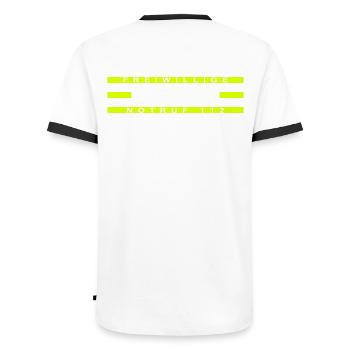 Volunteer Fire Emergency 112 - Men's Ringer Shirt - white/black - Back - AI Model Male 178 dark (178cm)
