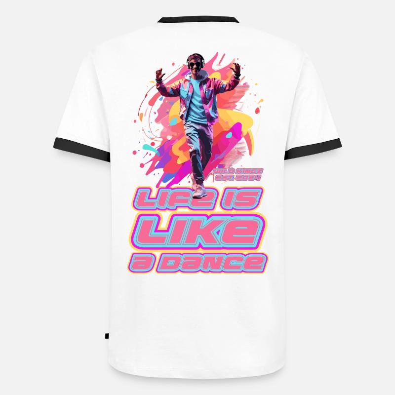 Dance - Men's Ringer Shirt - white/black
