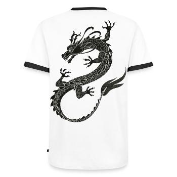 noir Dragonflight - T-shirt contrasté Homme - blanc/noir - Dos - AI Model Male 178 dark (178cm)