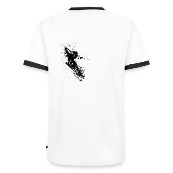 taches de couleur noire - T-shirt contrasté Homme - blanc/noir - Dos - AI Model Male 178 dark (178cm)