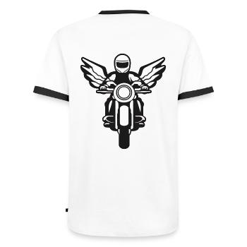 Balade paradisiaque - T-shirt contrasté Homme - blanc/noir - Dos - AI Model Male 178 dark (178cm)