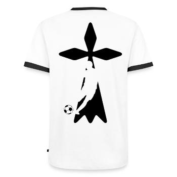 football bretagne - T-shirt contrasté Homme - blanc/noir - Dos - AI Model Male 178 dark (178cm)