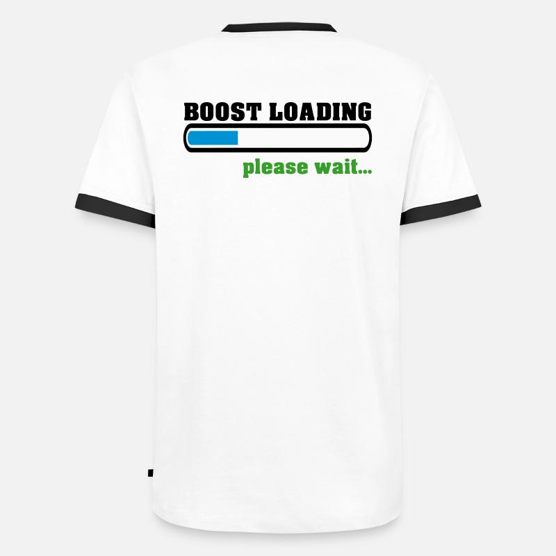 Boost Loading Please Wait - Männer Kontrast-T-Shirt - Weiß/Schwarz