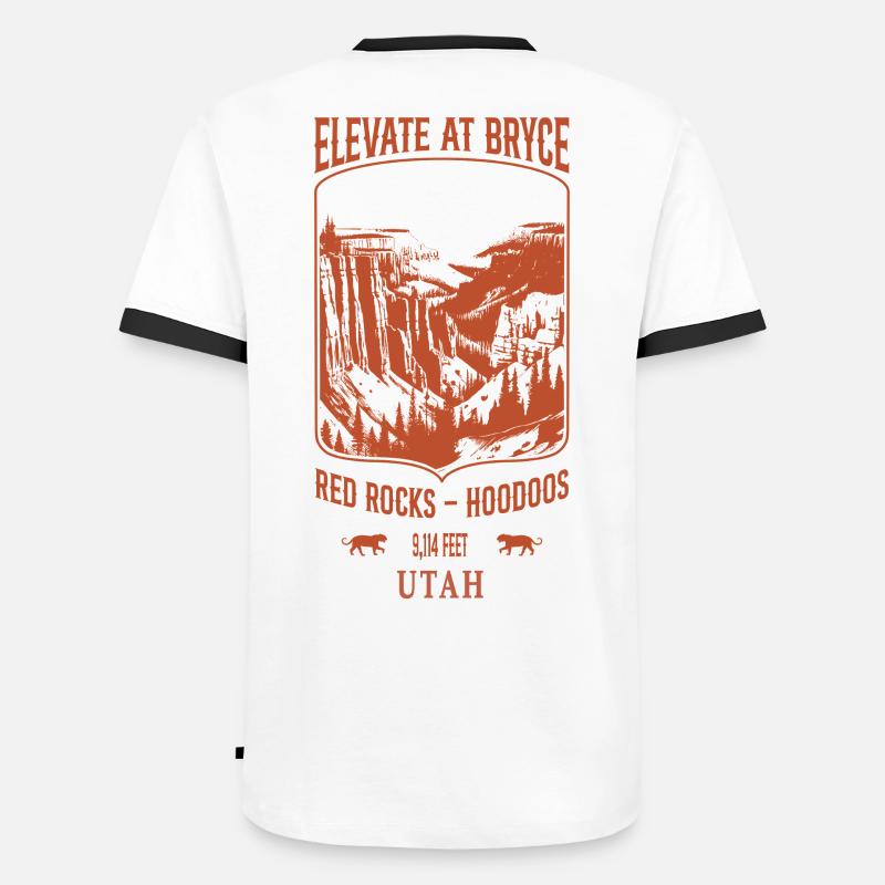 Elevate at Bryce - Sand - Men's Ringer Shirt - white/black
