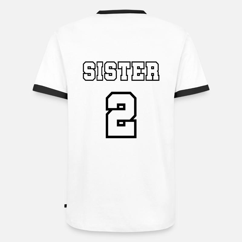 Sister 2 - Männer Kontrast-T-Shirt - Weiß/Schwarz