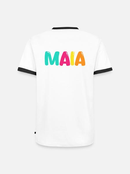 Name - Maia - Männer Kontrast-T-Shirt - Weiß/Schwarz