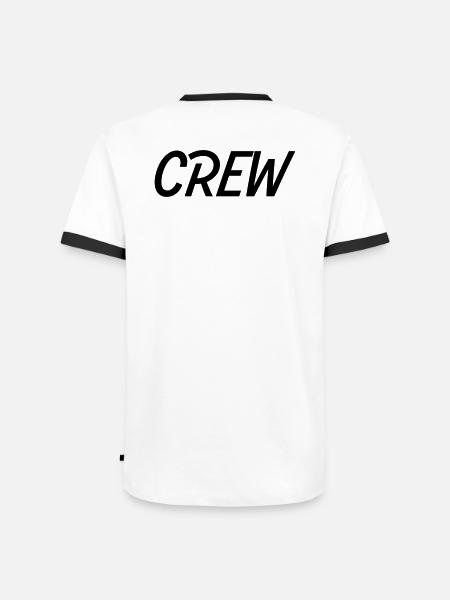 CREW1 - Männer Kontrast-T-Shirt - Weiß/Schwarz