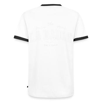 La Baule the native spirit made in Brittany - T-shirt contrasté Homme - blanc/noir - Dos - AI Model Male 178 dark (178cm)