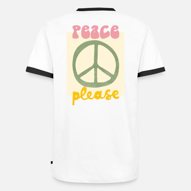 Peace - Men's Ringer Shirt - white/black
