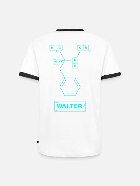 Trash Asset - Walter [cyan-upright] - Männer Kontrast-T-Shirt - Weiß/Schwarz