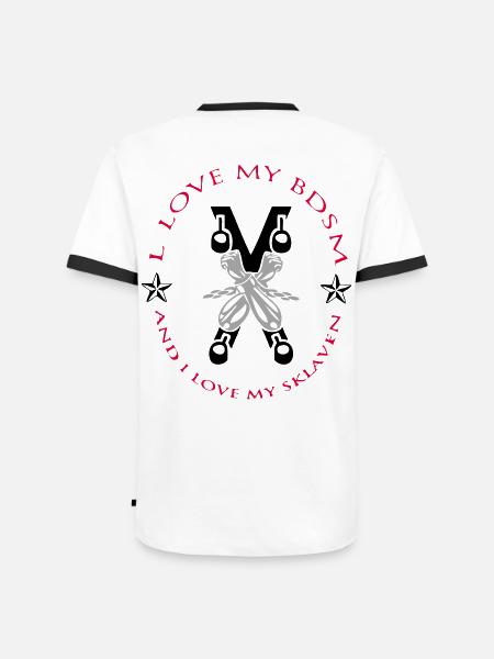 Slave - Men's Ringer Shirt - white/black