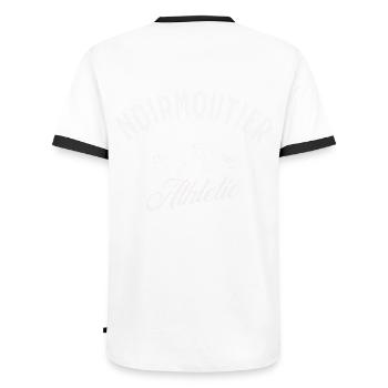 Noirmoutier Anse rouge Athletic club - T-shirt contrasté Homme - blanc/noir - Dos - AI Model Male 178 dark (178cm)