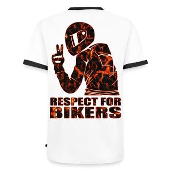 Motards - T-shirt contrasté Homme - blanc/noir - Dos - AI Model Male 178 dark (178cm)