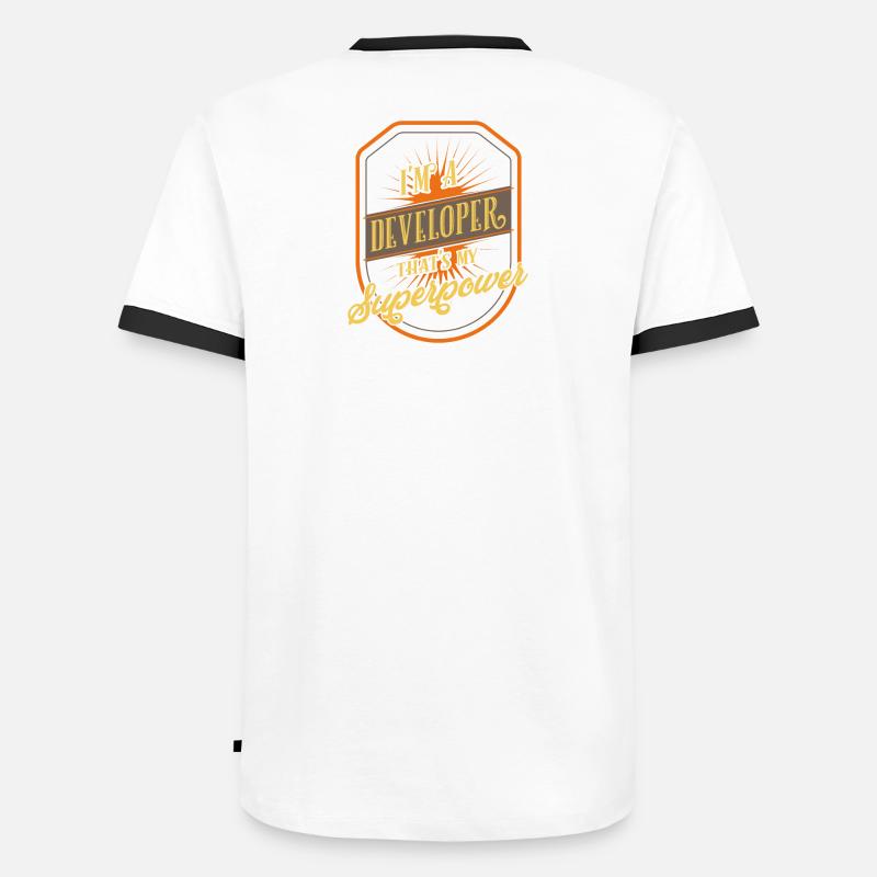 developer - Men's Ringer Shirt - white/black