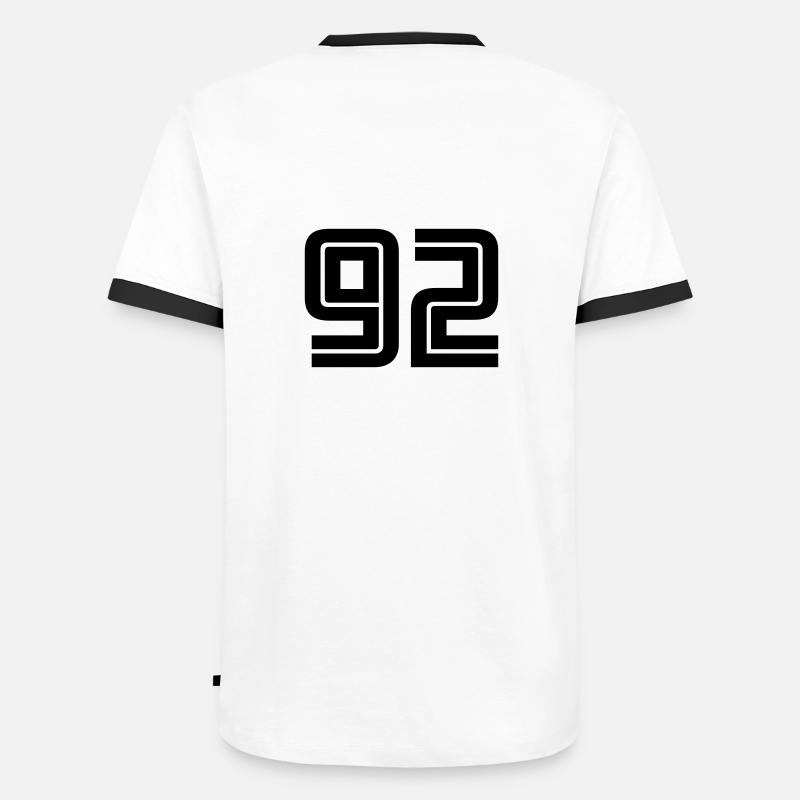 92 - Men's Ringer Shirt - white/black