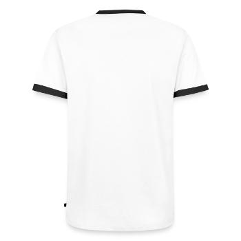 Dog Silhouette - Männer Kontrast-T-Shirt - Weiß/Schwarz - Hinten - AI Model Male 178 dark (178cm)