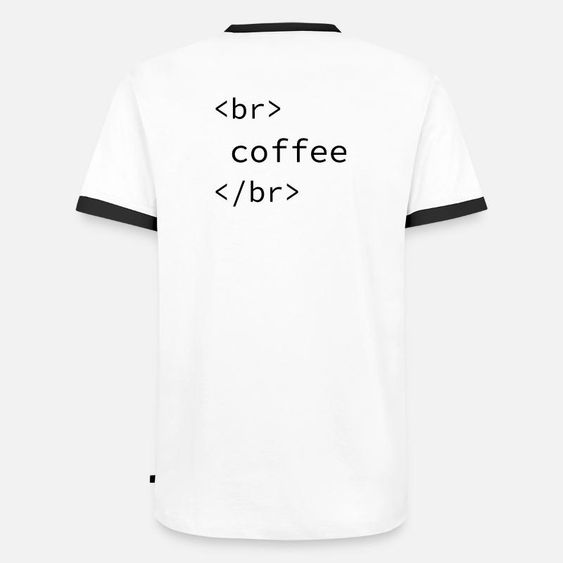 Coffee Break by Developer - Men's Ringer Shirt - white/black