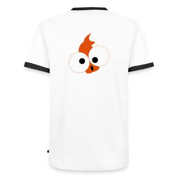 Fisch - Männer Kontrast-T-Shirt - Weiß/Schwarz - Hinten - AI Model Male 178 dark (178cm)
