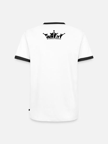 gravity majesty - Männer Kontrast-T-Shirt - Weiß/Schwarz
