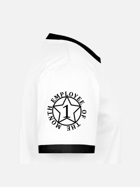 Employee Of The Month - Men's Ringer Shirt - white/black - Right