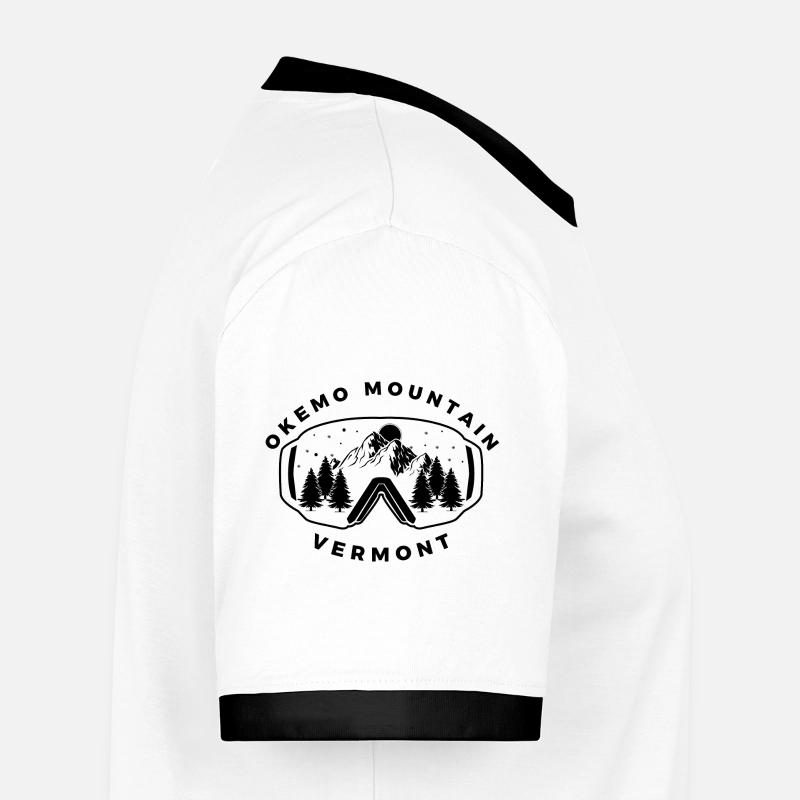 Okemo Vermont Berg Männer Kontrast-T-Shirt