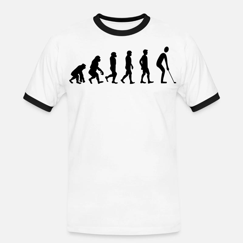 Evolution Golf - Men's Ringer Shirt - white/black