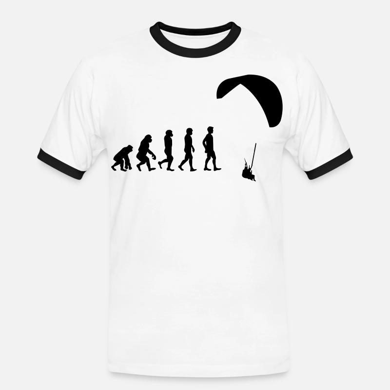 Evolution glider - Men's Ringer Shirt - white/black