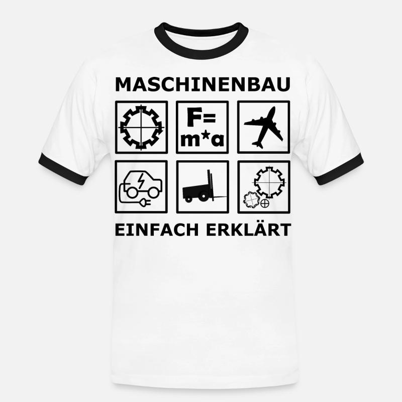 Mechanical Engineering Engineers - Men's Ringer Shirt - white/black