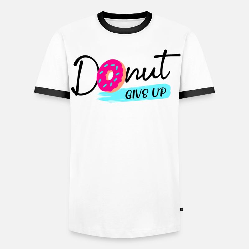 Donut Süßigkeiten Statement Naschen Lecker - Männer Kontrast-T-Shirt - Weiß/Schwarz