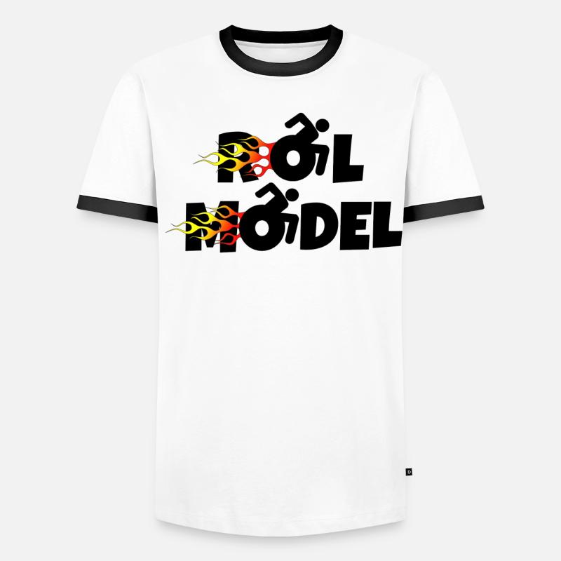 Jeder Rollstuhlfahrer ist ein Vorbild * - Männer Kontrast-T-Shirt - Weiß/Schwarz