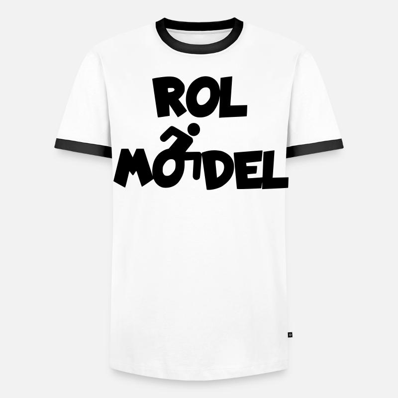 Jeder Rollstuhlfahrer ist ein Vorbild # - Männer Kontrast-T-Shirt - Weiß/Schwarz