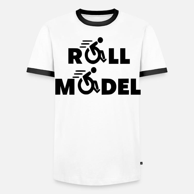 Jeder Rollstuhlfahrer ist ein Vorbild * - Männer Kontrast-T-Shirt - Weiß/Schwarz