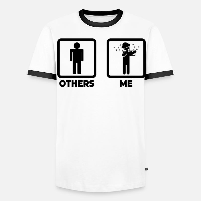 Leben eines Imkers - Männer Kontrast-T-Shirt - Weiß/Schwarz