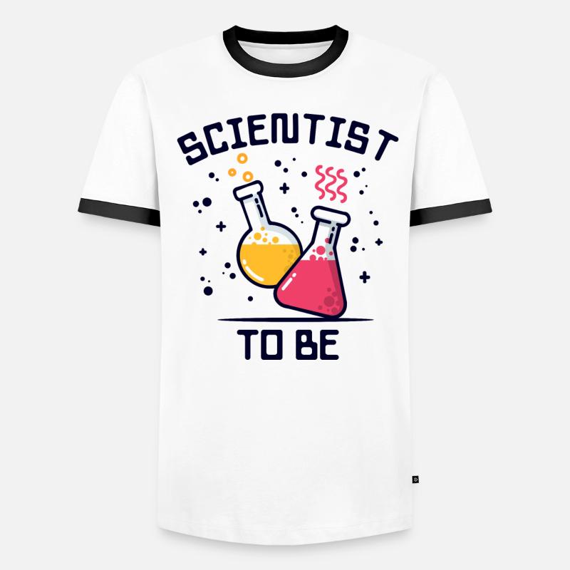 Workaholic Wissenschafter Statement Beruf Karriere - Männer Kontrast-T-Shirt - Weiß/Schwarz