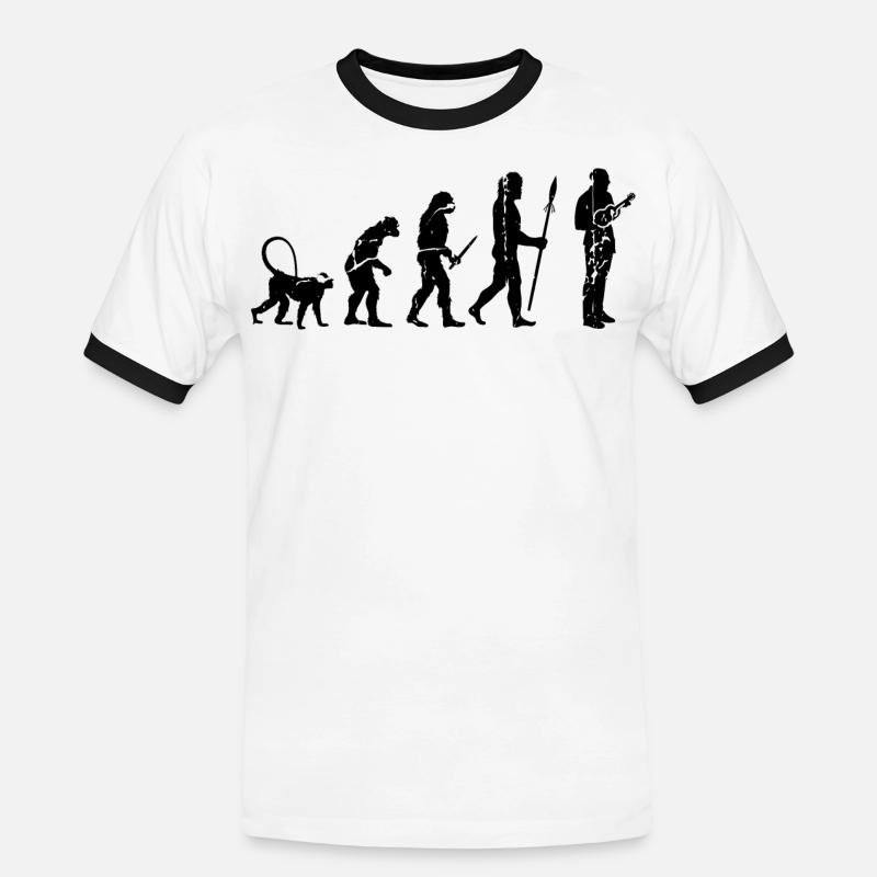 Developing a Ukulele Player - Men's Ringer Shirt - white/black