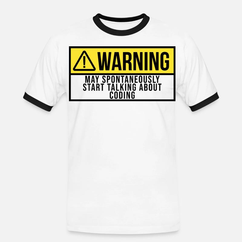 Coding - Men's Ringer Shirt - white/black