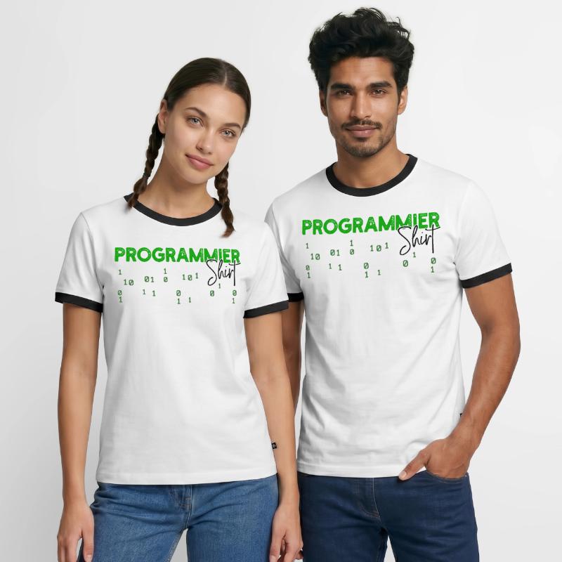 Programmer Developer Code Statement Scripting Men's Ringer Shirt
