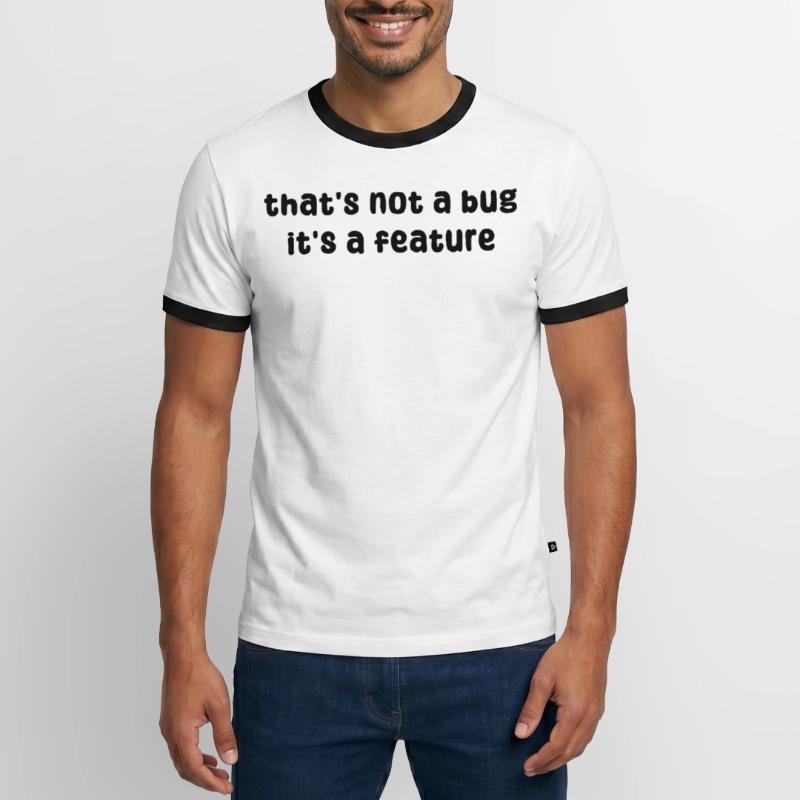 Developer Geek Bugs Code Computer Science Statement Men's Ringer Shirt
