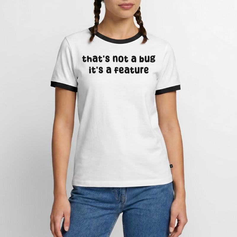 Developer Geek Bugs Code Computer Science Statement Men's Ringer Shirt