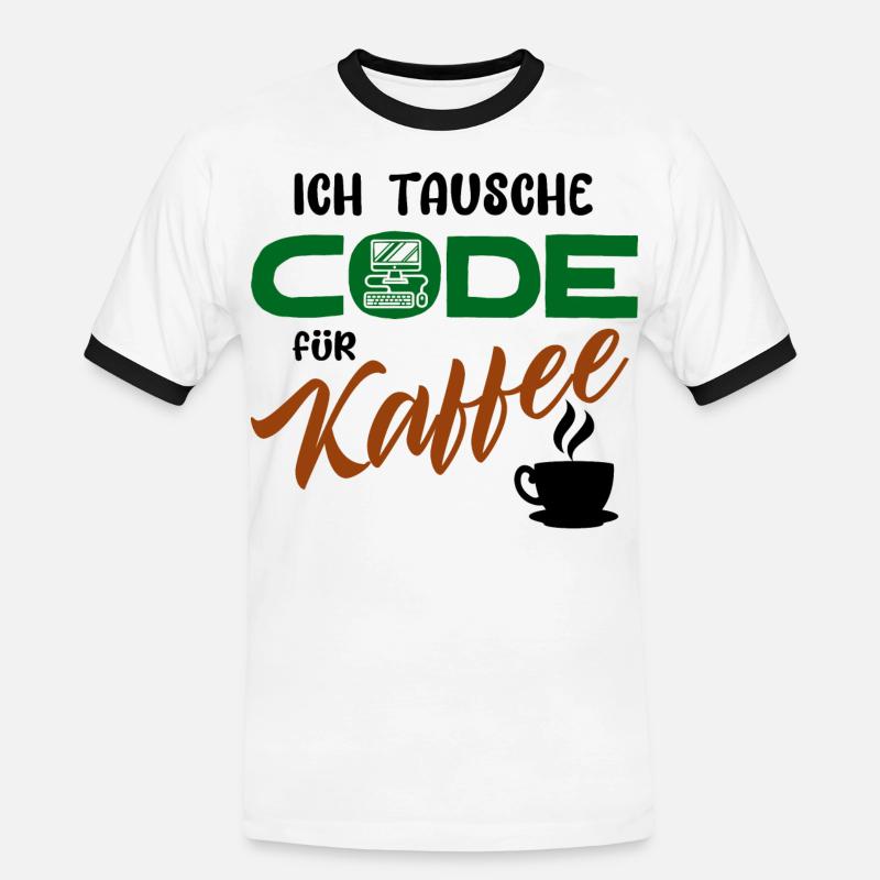 Programmierer Softwareentwickler Developer Code - Männer Kontrast-T-Shirt - Weiß/Schwarz