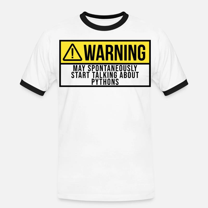 Python - Männer Kontrast-T-Shirt - Weiß/Schwarz