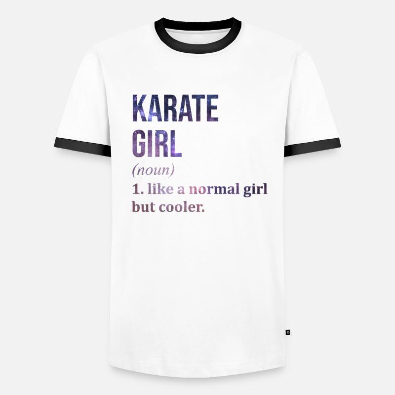 karate - Miesten kontrastipaita - valkoinen/musta