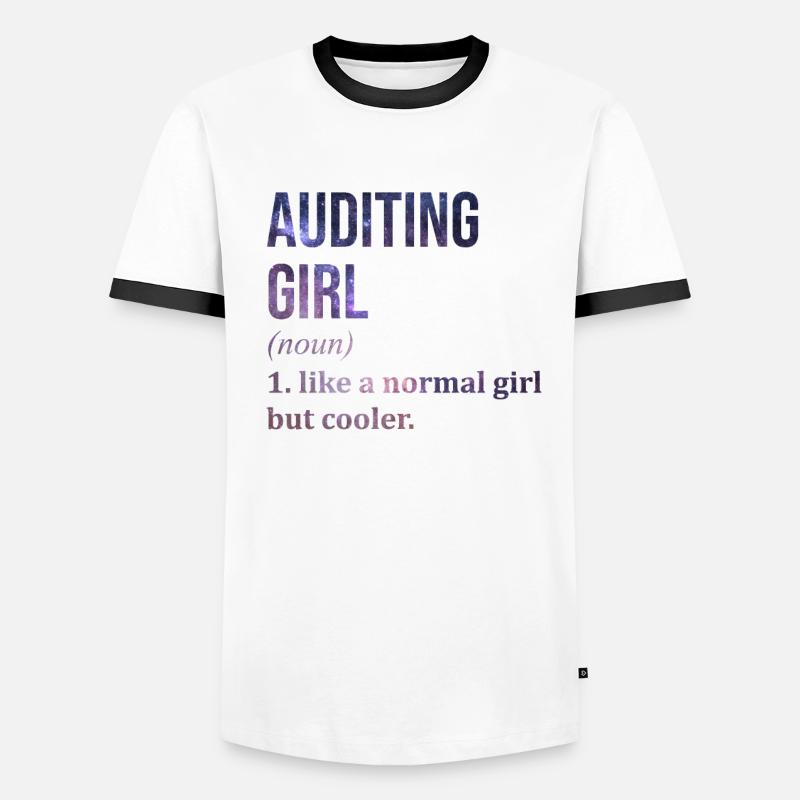 Auditor - Men's Ringer Shirt - white/black