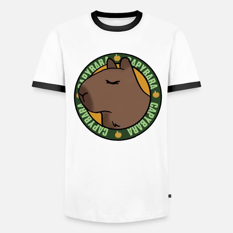 Capibara rilassato - Vibrazioni rilassate - Maglietta Contrast da uomo - bianco/nero