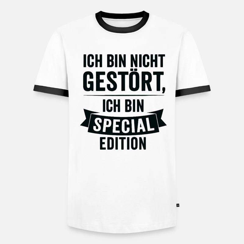 Ich bin Special Edition - Männer Kontrast-T-Shirt - Weiß/Schwarz