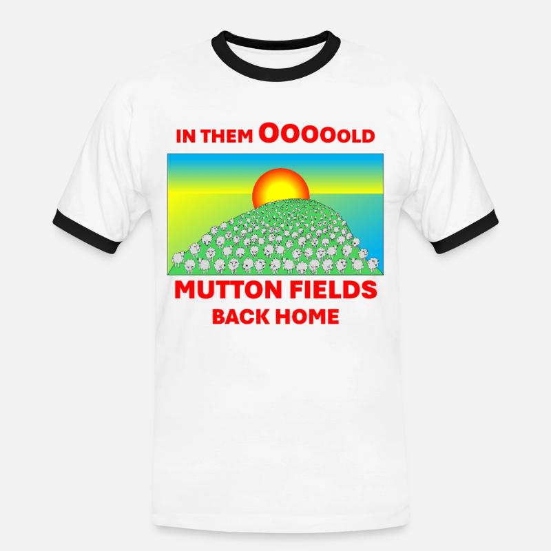 Mutton Fields - Men's Ringer Shirt - white/black