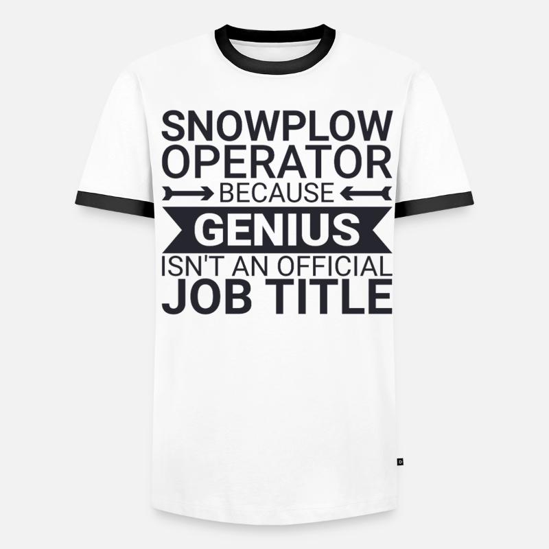 Snowplow Operator Genius Schneepflugfahrer - Männer Kontrast-T-Shirt - Weiß/Schwarz